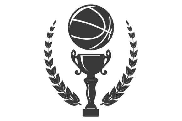 Basketball Tournament Emblem. Trophy Cup Graphics