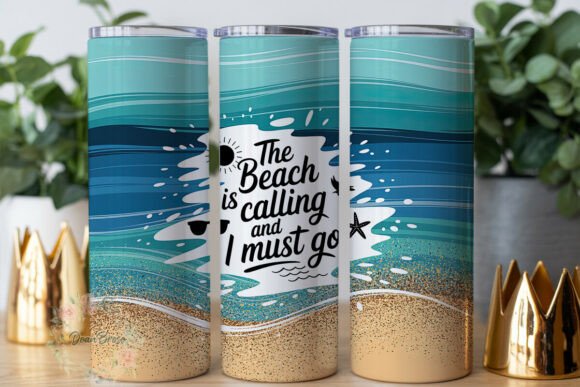 Beach is Calling 20oz Tumbler Design