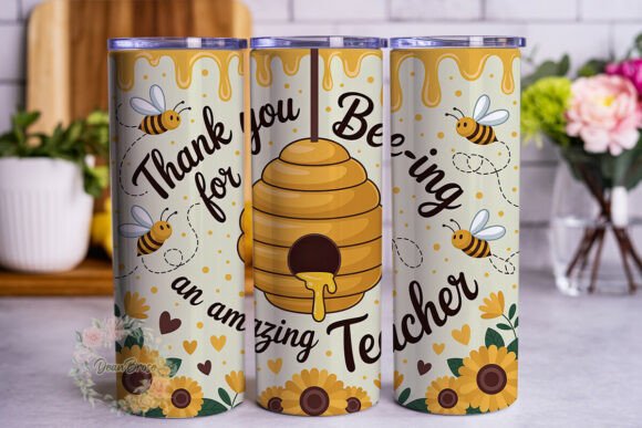 Bee Amazing Teacher Tumbler Wrap Graphics Review