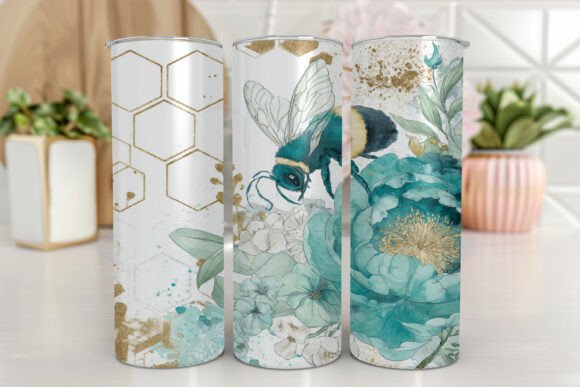 Bee Tumbler Sublimation Design 20oz