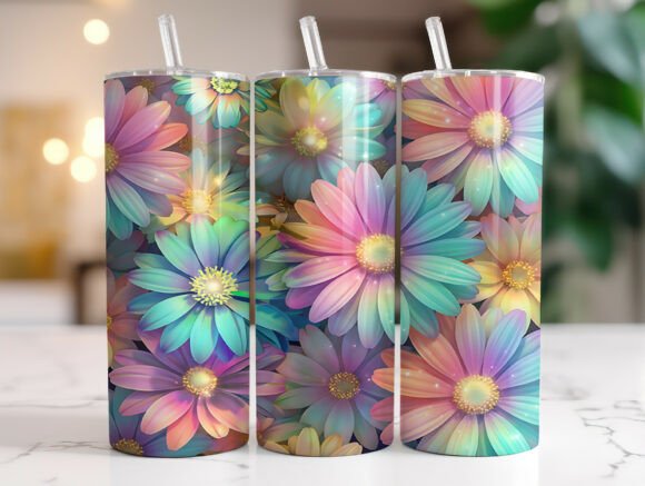 Colorful Pastel Flower Bloom Tumbler PNG: A Brand Designer’s Review