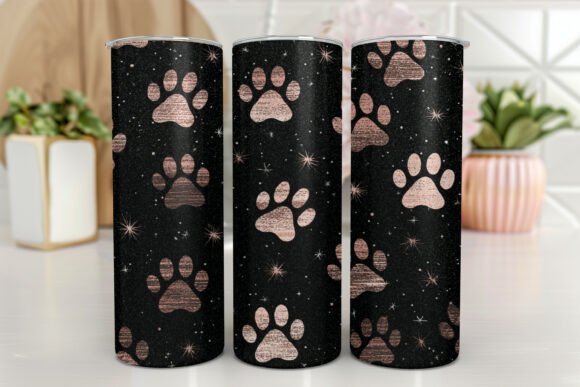 Dog Paws Bones Tumbler Wrap Graphics