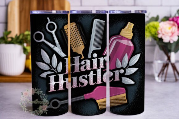 Hair Hustler Tools 20oz Tumbler Wraps Graphics