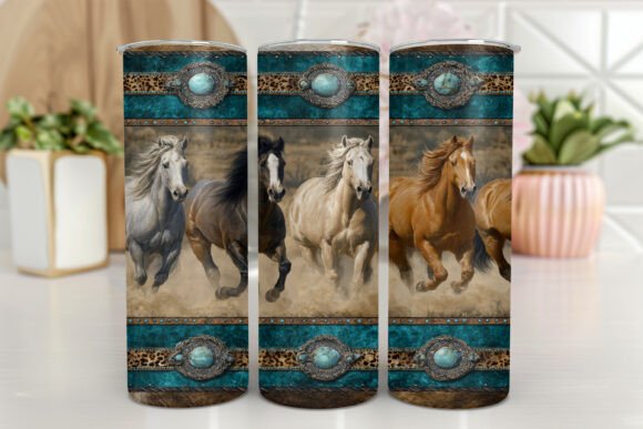 Horse Lover Floral Tumbler Wrap 20 Oz Graphics