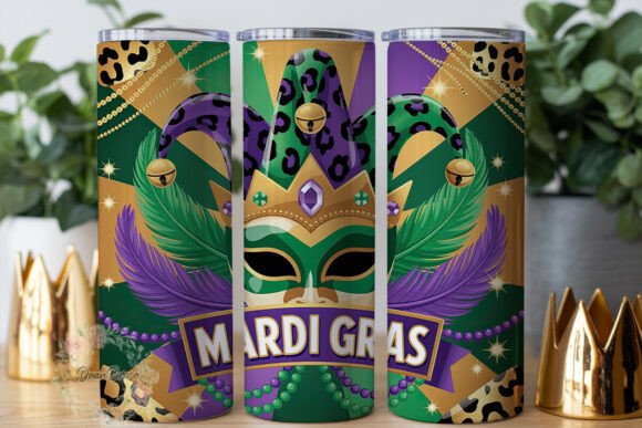 Mardi Gras Festive Mask 20oz Tumbler Graphics