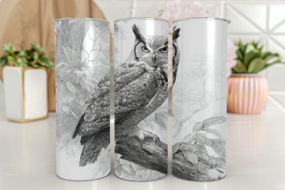 Owl Tumbler Wrap Sunflower PNG 20oz Graphics Review