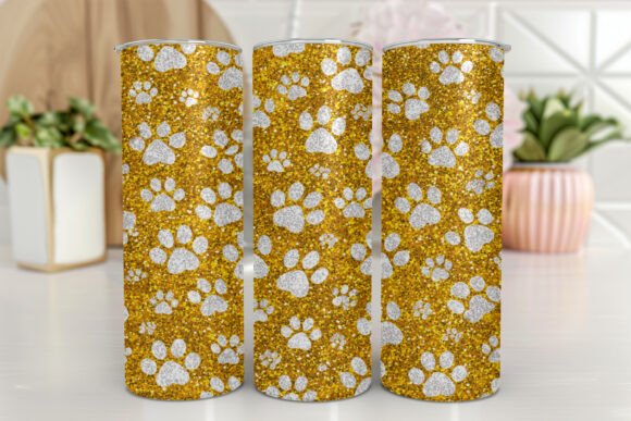 Paw Print Dog Mom 20oz Tumbler Graphics