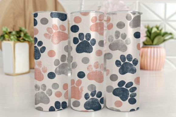 Paw Print Tumbler Wrap Graphics
