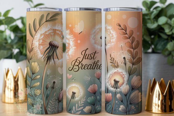 Peaceful Dandelion Field 20oz Tumbler: Graphics for Tumbler Wraps