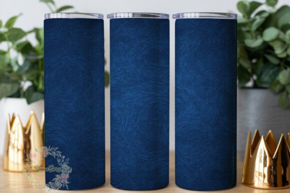 Royal Blue Textured 20oz Tumbler Wrap Graphics