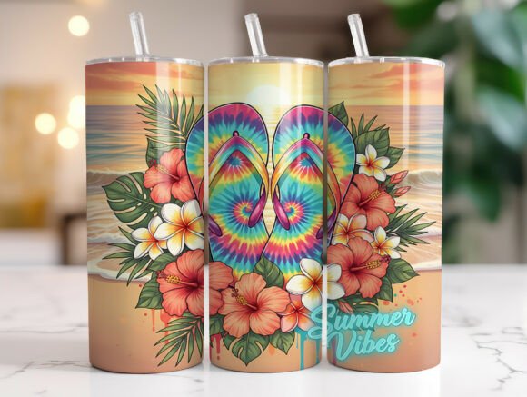 Summer Vibes Tumbler Wrap Graphics Review