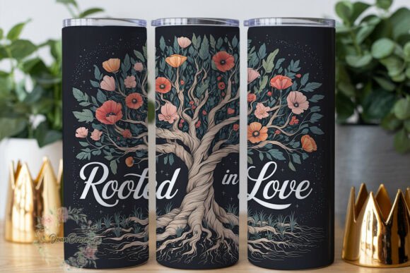 Tree of Life Floral Love 20oz Tumbler Graphics